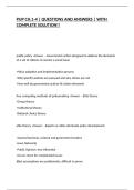 PUP CH&period;1-4 &vert; QUESTIONS AND ANSWERS &vert; WITH COMPLETE SOLUTION&excl;&excl;