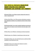 WGU CRITICAL THINKING EXAM STUDY SHEET UPDATED 2026 COMPLETE QUESTIONS AND ANSWERS 100&percnt; CORRECT&period;