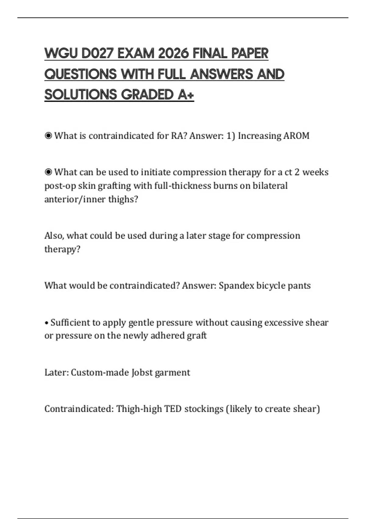 WGU D027 EXAM 2026 FINAL PAPER QUESTIONS WITH FULL ANSWERS AND ...