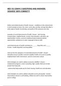 HED 311 EXAM 2 QUESTIONS AND ANSWERS &lpar;SOLVED&rpar; 100&percnt; CORRECT&excl;&excl;