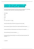 weather final exam questions and answers already pass 2025&sol;2026
