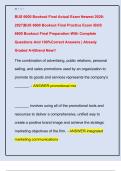 BUS 6600 Bookout Final Actual Exam Newest 2026 2027&vert;BUS 6600 Bookout Final Practice Exam &sol;BUS  6600 Bookout Final Preparation With Complete  Questions And 100&percnt;Correct Answers &vert; Already  Graded A&plus;&vert;Brand New&excl;&excl;