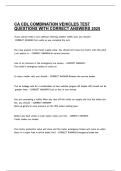CA CDL COMBINATION VEHICLES TEST QUESTIONS WITH CORRECT ANSWERS