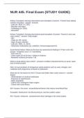 NUR 445&period; Final Exam &lpar;STUDY GUIDE&rpar; Questions and Answers 