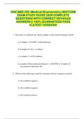 UNE MBS 650 &lpar;Medical Biochemistry&rpar; MIDTERM  EXAM STUDY GUIDE 2026 COMPLETE  QUESTIONS WITH CORRECT DETAILED  ANSWERS &vert;&vert; 100&percnt; GUARANTEED PASS  <LATEST VERSION> 