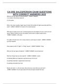 CA DRE SALESPERSON EXAM QUESTIONS WITH CORRECT ANSWERS 