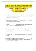 Frontier Flight Attendant&comma; FAR FINAL EXAM  STUDY GUIDE 2026 COMPLETE QUESTIONS WITH  CORRECT DETAILED ANSWERS &vert;&vert;   100&percnt; GUARANTEED PASS  <LATEST VERSION> 