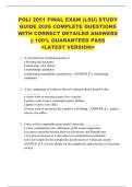 POLI 2051 FINAL EXAM &lpar;LSU&rpar; STUDY  GUIDE 2026 COMPLETE QUESTIONS  WITH CORRECT DETAILED ANSWERS  &vert;&vert; 100&percnt; GUARANTEED PASS  <LATEST VERSION> 