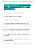 WGU NUTRITION C787 EXAM DRILL TEST GUIDE SOLVED QUESTIONS 2026 GRADE REPORT READY&period;