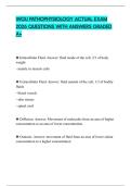WGU PATHOPHYSIOLOGY ACTUAL EXAM 2026 QUESTIONS WITH ANSWERS GRADED A&plus;