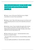 WGU PATHOPHYSIOLOGY EXAM SCRIPT 2026 QUESTIONS WITH SOLUTIONS UPDATED GRADED A&plus;