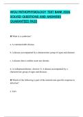 WGU PATHOPHYSIOLOGY TEST BANK 2026 SOLVED QUESTIONS AND ANSWERS GUARANTEED PASS