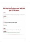 Bailey Bridge PE Exam Questions and Answers &vert;Fall 2025&sol;2026  Update &vert; 100&percnt; Correct Latest