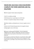 WILKES NSG 526 EXAM 2 2026 EXAM REVIEW COMPLETE TEST PAPER QUESTIONS AND FULL SOLUTIONS