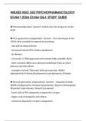 WILKES NSG 552 PSYCHOPHARMACOLOGY EXAM 1 2026 EXAM Q&A STUDY GUIDE