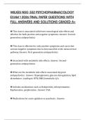 WILKES NSG 552 PSYCHOPHARMACOLOGY EXAM 1 2026 FINAL PAPER QUESTIONS WITH FULL ANSWERS AND SOLUTIONS GRADED A&plus;