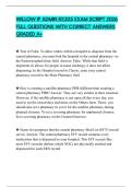 WILLOW IP ADMIN RX305 EXAM SCRIPT 2026 FULL QUESTIONS WITH CORRECT ANSWERS GRADED A&plus;