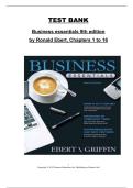 Test Bank &ndash; Business Essentials&comma; 9th Edition by Ronald Ebert &vert; Complete Chapters 1&ndash;16