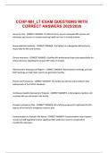 CCHP-MH&lowbar;LT EXAM QUESTIONS WITH CORRECT ANSWERS 20252026&period;