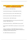 CCHP GENERAL EXAM QUESTIONS WITH CORRECT ANSWERS 20252026&period;