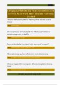 Cengage phlebotomy finals Questions and  Correct Answers&sol; Latest Update &sol; Already  Graded