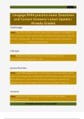 Cengage RHIA practice exam Questions  and Correct Answers&sol; Latest Update &sol;  Already Graded