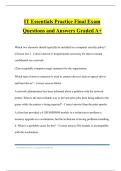 IT Essentials Practice Final Exam Questions and Answers Graded A&plus;