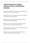 CHEM 219 PRINCIPLES OF ORGANIC CHEMISTRY MODULE 6 COMPREHENSIVE EXAM 2026