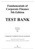 Test Bank &mdash; Fundamentals of Corporate Finance&comma; 5th Edition &mdash; Robert Parrino&comma; David S&period; Kidwell&comma; Thomas W&period; Bates & Stuart L&period; Gillan &mdash; ISBN 9781119795438 &mdash; Latest Update 2025&sol;2026 &mdash; &lpar;All Chapters Covered 1&ndash;21&rpar;