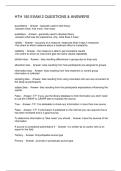 HTH 150 EXAM 2 QUESTIONS & ANSWERS