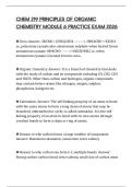 CHEM 219 PRINCIPLES OF ORGANIC CHEMISTRY MODULE 6 PRACTICE EXAM 2026