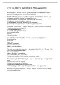 HTH 150 EXAM 2 QUESTIONS & ANSWERS