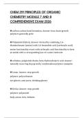 CHEM 219 PRINCIPLES OF ORGANIC CHEMISTRY MODULE 7 AND 8 COMPREHENSIVE EXAM 2026