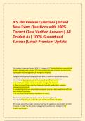 ICS 300 Review Questions&vert; Brand New Exam Questions with 100&percnt; Correct Clear Verified Answers&vert; All  Graded A&plus;&vert; 100&percnt; Guaranteed Success&vert;Latest Premium Update&period;