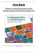 Chemistry in Context&colon; Applying Chemistry to Society&comma; 9th Edition by the American Chemical Society &ndash; Complete Test Bank for Chapters 1&ndash;14