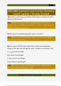 SCI-220 Questions and Correct Answers&sol;  Latest Update &sol; Already Graded 