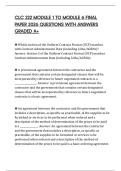 CLC 222 MODULE 1 TO MODULE 6 FINAL PAPER 2026 QUESTIONS WITH ANSWERS GRADED A&plus;