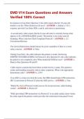 EMD V14 Exam Questions and Answers  Verified 100&percnt; Correct