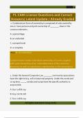 FL CAM License Questions and Correct  Answers&sol; Latest Update &sol; Already Graded
