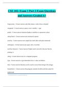 CSE 102&colon; Exam 1 Part 2 Exam Questions and Answers Graded A&plus;