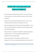 SCHM 2301 Exam Questions and Answers Graded A&plus;
