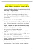 Residential Roofing Exam with All Correct & 100&percnt; Verified Answers &vert;Latest Update&vert; Already Graded A&plus;