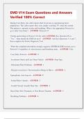 EMD V14 Exam Questions and Answers  Verified 100&percnt; Correct