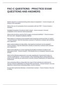 FAC-C QUESTIONS - PRACTICE EXAM QUESTIONS AND ANSWERS