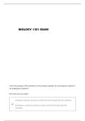 BIOLOGY 1301 MODULE 3 RAP 1 STUDY GUIDE QUESTIONS AND VERIFIED ANSWERS