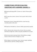 CORRECTIONS OFFICER EXAM 2026 QUESTIONS WITH ANSWERS GRADED A&plus;