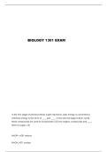 BIOLOGY 1301 FINAL EXAM REVIEW QUESTIONS AND VERIFIED ANSWERS