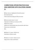 CORRECTIONS OFFICER PRACTICE EXAM 2026 QUESTIONS WITH SOLUTIONS GRADED A&plus;
