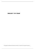 BIOL 1301 TEST 4 QUESTIONS AND VERIFIED ANSWERS