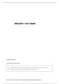 BIOLOGY 1301 EXAM 1 QUESTIONS AND VERIFIED ANSWERS